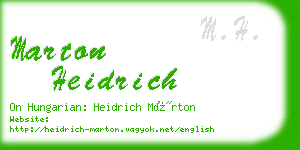 marton heidrich business card